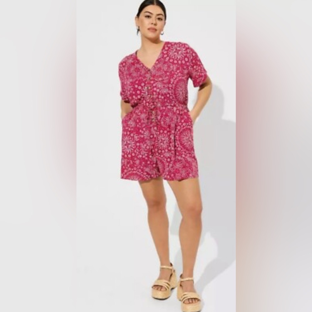 Torrid Pink Floral Jumpsuit